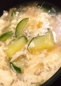 トロトロきゅうりの卵スープ