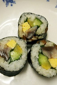 簡単♪美味しい☆ｼﾒｻﾊﾞの海苔巻き寿司