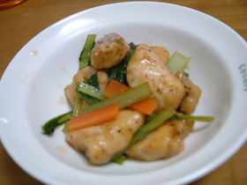 鶏胸肉を甘酢で