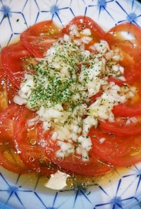 亀流・玉ねぎソースの冷やしトマト