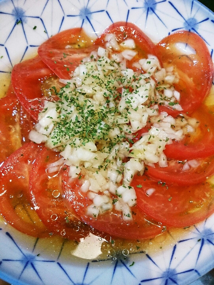 亀流・玉ねぎソースの冷やしトマトの画像