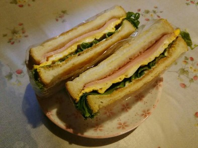 お弁当に！ホットサンド風サンドイッチ☆の写真