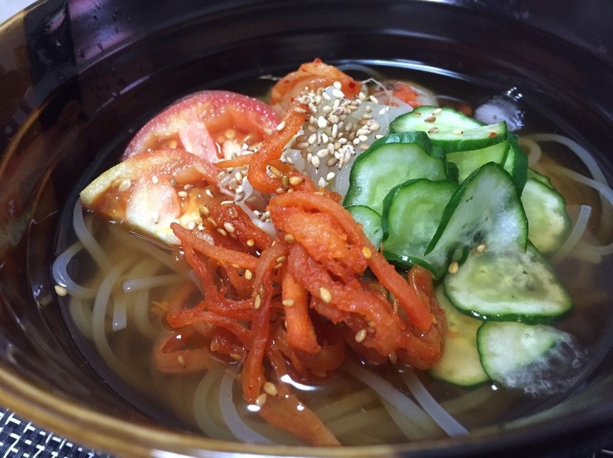 ごま油するめキムチ入盛岡冷麺の画像