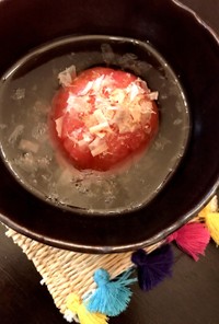 丸ごとトマトを冷やしてお浸し