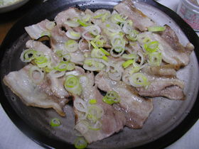 5分で★豚バラネギ焼き