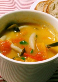 ⅲカボチャとシメジの簡単スープ