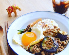 ナスのスパイスキーマカレー☆カフェ風。。