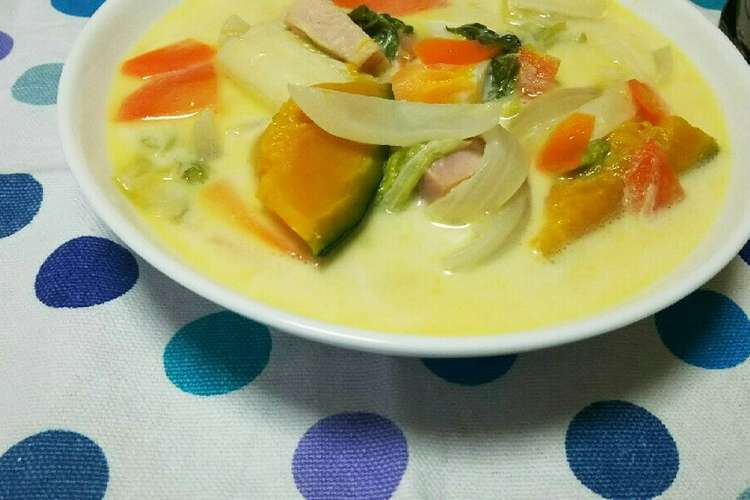 牛乳大量消費 野菜たっぷりミルクスープ レシピ 作り方 By ユッチー花 クックパッド 簡単おいしいみんなのレシピが352万品