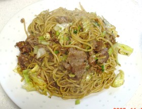牛肉ねぎ焼きそば