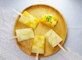 フルーツ缶詰で簡単アイスバー