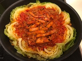 巻かないロールキャベツの、トマト煮込み!