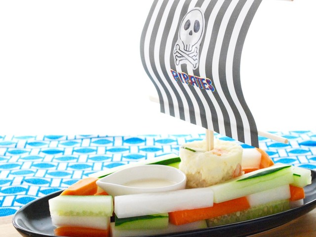 野菜スティックで簡単 海賊船サラダ レシピ 作り方 By ザッキーー クックパッド 簡単おいしいみんなのレシピが361万品