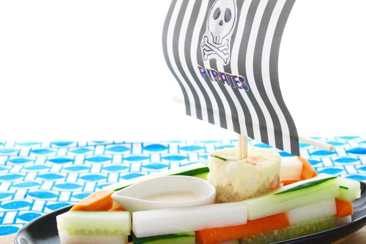野菜スティックで簡単 海賊船サラダ レシピ 作り方 By ザッキーー クックパッド 簡単おいしいみんなのレシピが355万品