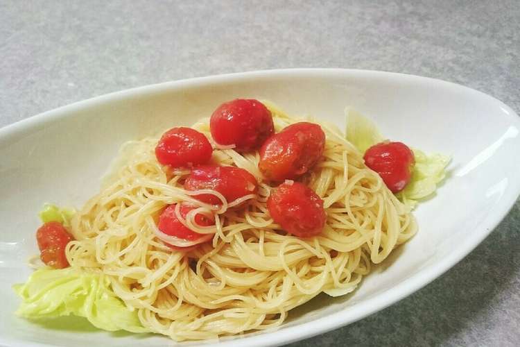 冷凍ミニトマトで さっぱり冷製パスタ レシピ 作り方 By Chi Ko クックパッド 簡単おいしいみんなのレシピが373万品
