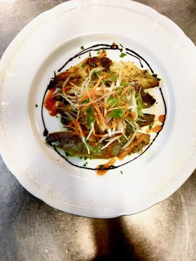 旬の青背魚のスパイス焼き