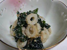 簡単☆ちくわとワカメの胡桃和え