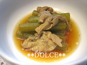 簡単♪こくうま♪豚肉とフキの煮物