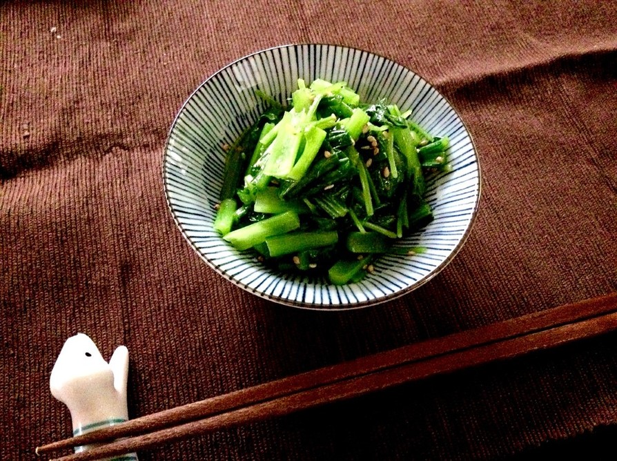 レンジで簡単★小松菜と三つ葉のお浸しの画像