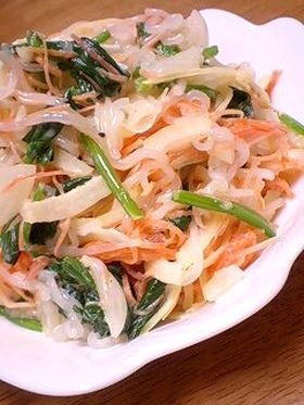 温泉玉子でタルタル風~しらたき和え
