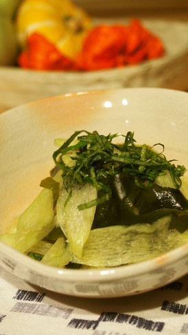 暑い日にさっぱりハス芋ずいきの酢の物