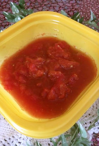 朝採り新鮮トマトの自家製水煮