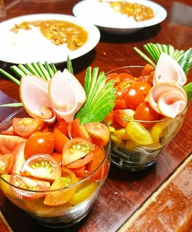 ミニトマトのサラダパフェ☆