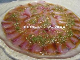 とっても簡単☆縞アジの和風カルパッチョ☆