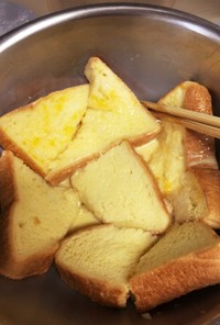 冷凍食パン耳ごとOK☆フレンチトースト