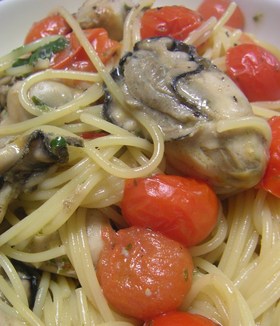 牡蠣のパスタ