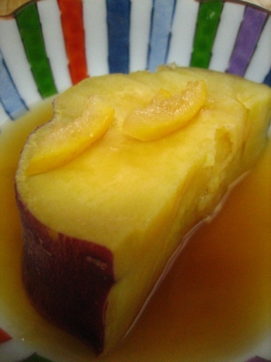 さつま芋の柚子甘露煮の写真