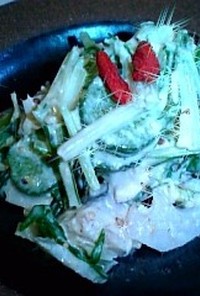 水菜とれんこんのサラダ