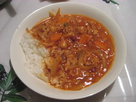 缶入りスープで簡単ハヤシライス