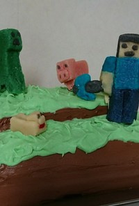 マイクラの世界へ～♪バースデーケーキ