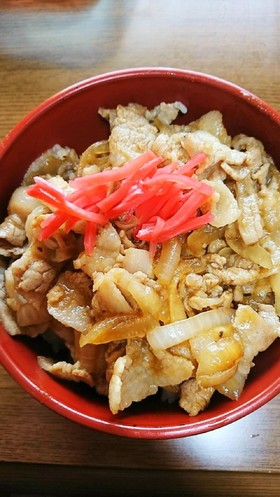 レンジで簡単牛丼!《覚書》