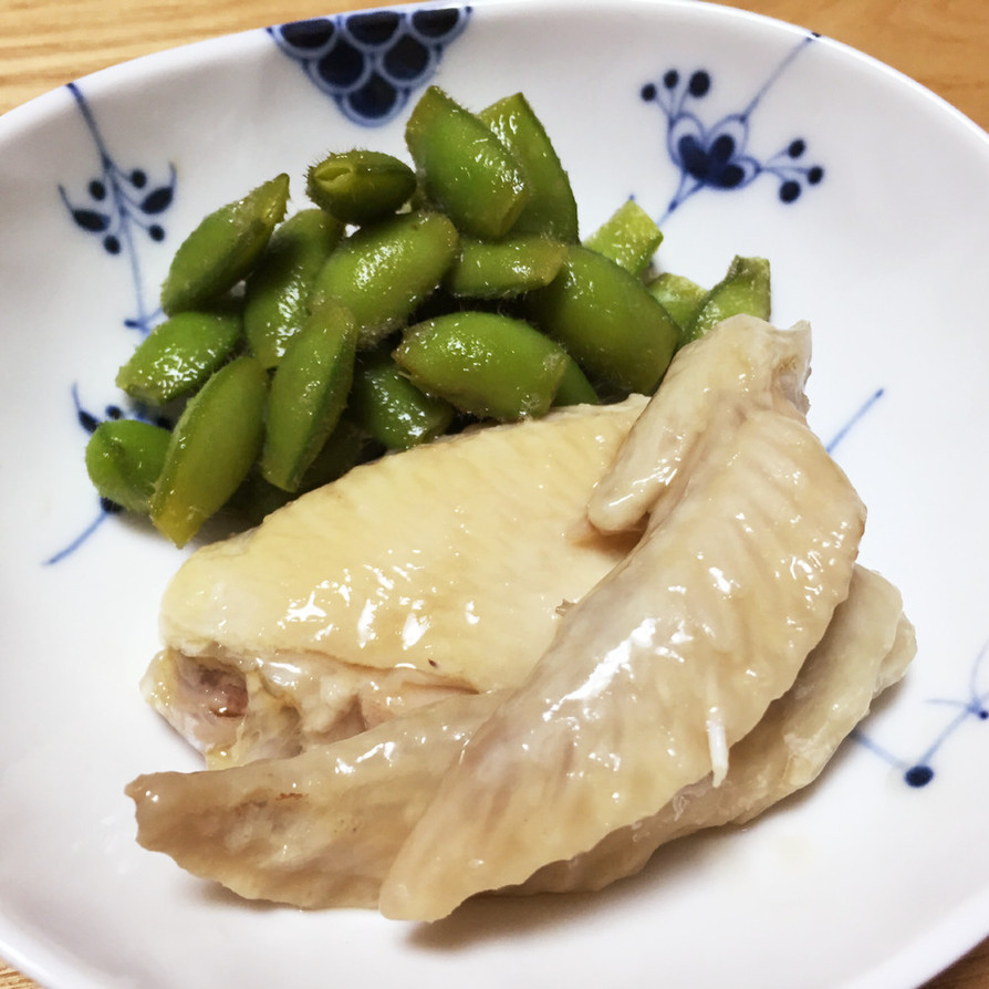 枝豆と手羽先の冷菜【上海】糟卤凉菜の画像