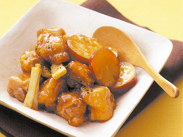 鶏肉とさつまいもの治部煮風