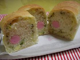 基本の生地でソーセージチーズ食パン