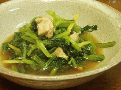 小松菜と鶏のあっさり煮の写真