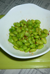 冷凍剥き枝豆のアヒージョ･オイル炒め