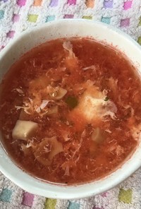 トマトジュースで簡単スープ