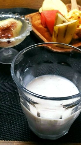 健康な朝食 オリーブオイルバナナジュース
