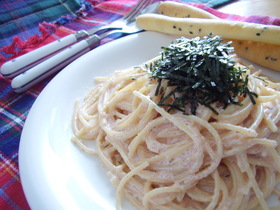 簡単☆めんたいクリームパスタ♪