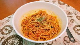 洗い物が少なくレンジで簡単!ナポリタン