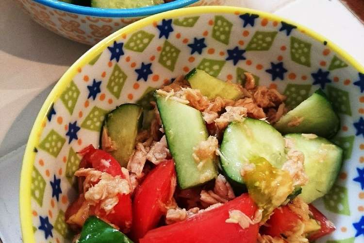 速攻一品 トマトときゅうりのツナ和え レシピ 作り方 By このら クックパッド 簡単おいしいみんなのレシピが360万品