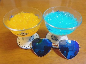サイダーゼリーとマンゴーゼリー♡