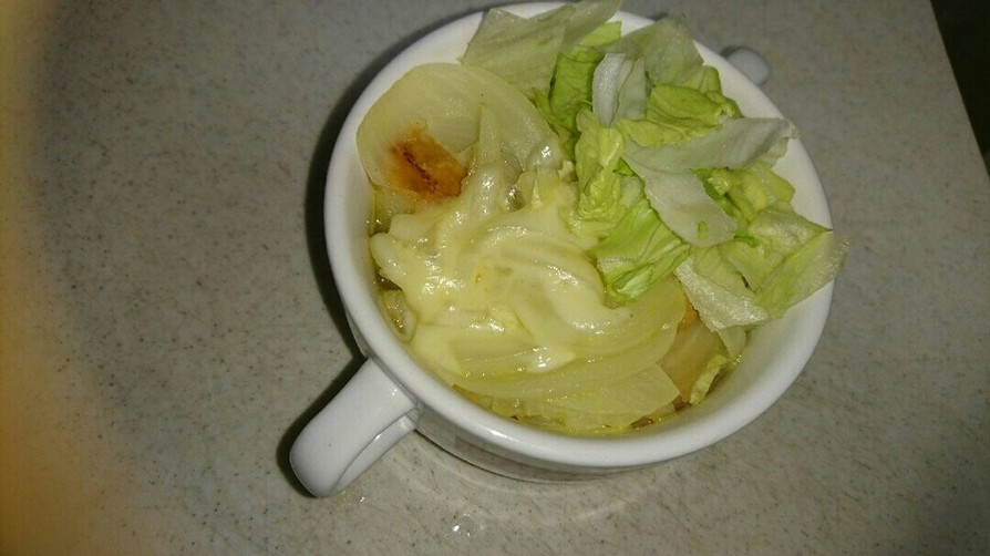 オニオン&レタスグラタンスープの画像