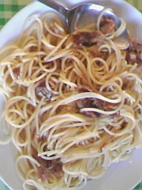 小腹が好いたときの和風パスタ