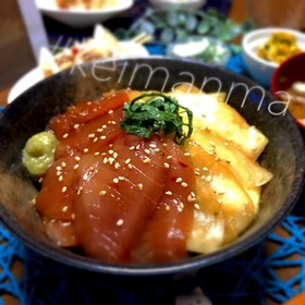 夕顔&マグロ漬け丼