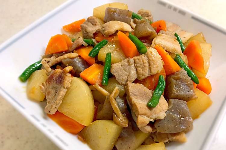 作り置き 計量簡単 豚バラ肉で筑前煮風 レシピ 作り方 By 梅ちゃん 娘たちへ クックパッド 簡単おいしいみんなのレシピが356万品