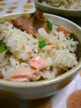 ♡豆乳で炊く!鮭の炊き込みご飯♡